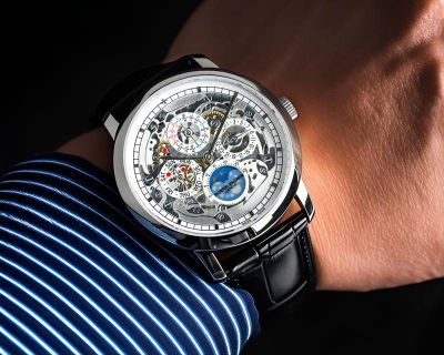 Vacheron Constantin Patrimony Cal.112QP 41mm Italian Cowhide Leather Strap Grey Face Silver Case Watch